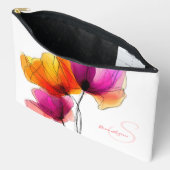 Elegante Abstracte Waterverf Bloemstuk Aangepast Etui (Open)