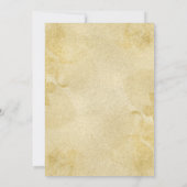 Elegante Abstracte Waterverf gouden bruiloft Kaart (Achterkant)