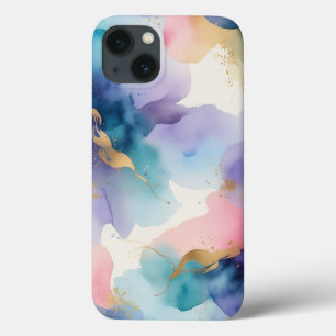 Elegante Abstracte Waterverf iPhone Case