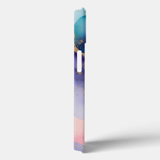 Elegante Abstracte Waterverf iPhone Case (Achterkant / Rechts)