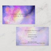 Elegante Abstracte Waterverf make-up artist Visitekaartje (Voorkant / Achterkant)