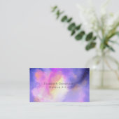 Elegante Abstracte Waterverf make-up artist Visitekaartje (Staand voorkant)