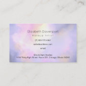Elegante Abstracte Waterverf make-up artist Visitekaartje (Achterkant)