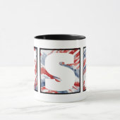 Elegante Abstracte Waterverf "VS" Vlag Mok (Midden)