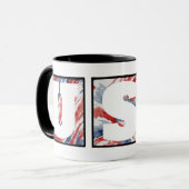 Elegante Abstracte Waterverf "VS" Vlag Mok (Voorkant links)