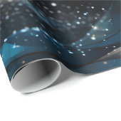 Elegante Abstracte Winter Navy Glitter Cadeaupapier (Rol Hoek)