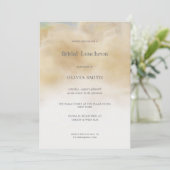 Elegante Abstracte Wolken Marmeren Bridal Luncheon Kaart (Staand voorkant)