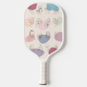 Elegante Abstracte Woman Line Art Pickleball Paddl Pickleball Paddle (Achterkant)