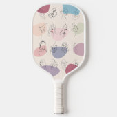 Elegante Abstracte Woman Line Art Pickleball Paddl Pickleball Paddle (Voorkant)