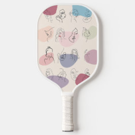 Elegante Abstracte Woman Line Art Pickleball Paddl Pickleball Paddle
