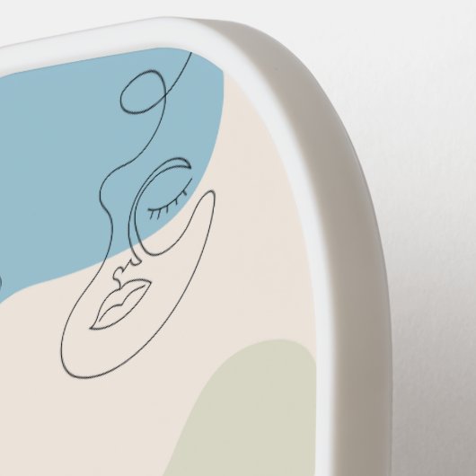 Elegante Abstracte Woman Line Art Pickleball Paddl Pickleball Paddle (Links Detail)