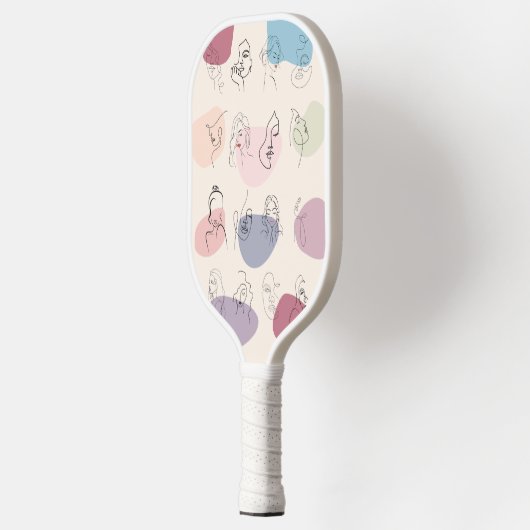 Elegante Abstracte Woman Line Art Pickleball Paddl Pickleball Paddle (Links)