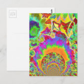 Elegante abstracte zonnebloem waterverf bloemen briefkaart (Voorkant / Achterkant)