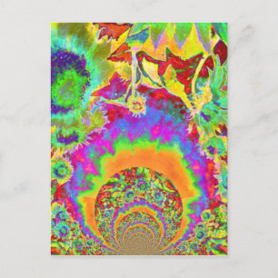 Elegante abstracte zonnebloem waterverf bloemen briefkaart