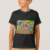 Elegante abstracte zonnebloemen t-shirt (Voorkant)