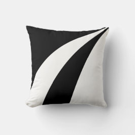 Elegante abstracte zwarte en witte golven kussen