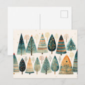 Elegante abstrakte Weihnachtsbäume Briefkaart (Voorkant / Achterkant)
