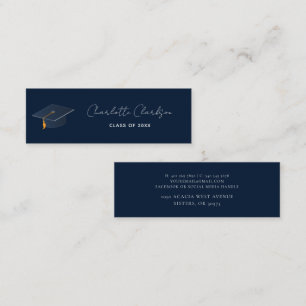 Elegante Academische Afgestudeerde Succes Contact Contactkaartje