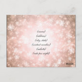 Elegante accommodatie Copper Winter Wonderland Briefkaart (Achterkant)