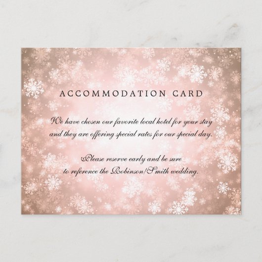 Elegante accommodatie Copper Winter Wonderland Briefkaart (Voorkant)