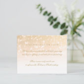 Elegante accommodatie Gold Bokeh Sparkle Lights Briefkaart (Staand voorkant)