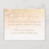 Elegante accommodatie Gold Bokeh Sparkle Lights Briefkaart (Voorkant)