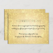 Elegante Accommodatie Gold Foil Stars Confetti Briefkaart (Voorkant / Achterkant)