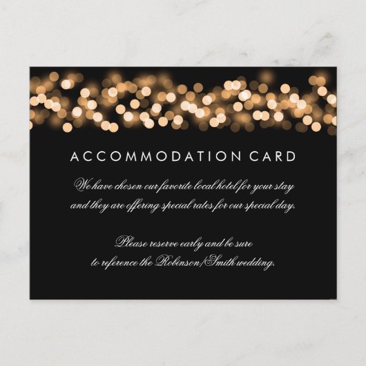 Elegante accommodatie Gold Hollywood Glam Briefkaart (Voorkant)