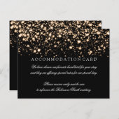 Elegante accommodatie Gold Midnight Glam Briefkaart (Voorkant / Achterkant)