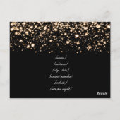 Elegante accommodatie Gold Midnight Glam Briefkaart (Achterkant)