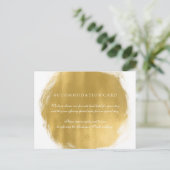 Elegante accommodatie Gold Paint Look Briefkaart (Staand voorkant)