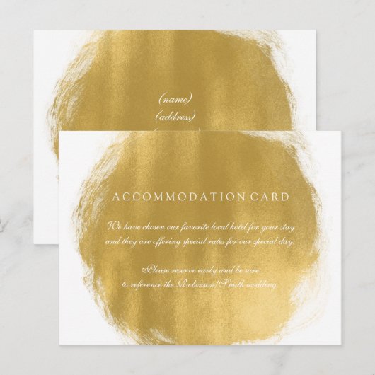 Elegante accommodatie Gold Paint Look Briefkaart (Voorkant / Achterkant)