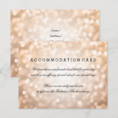 Elegante Accommodatie Koper Glitter Lights Briefkaart (Voorkant / Achterkant)