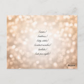 Elegante Accommodatie Koper Glitter Lights Briefkaart (Achterkant)