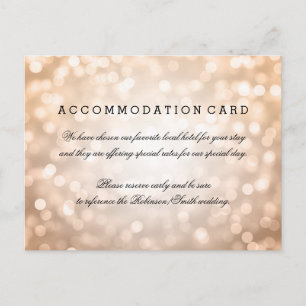 Elegante Accommodatie Koper Glitter Lights Briefkaart