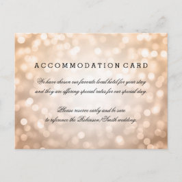 Elegante Accommodatie Koper Glitter Lights Briefkaart