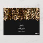 Elegante accommodatie Moderne gouden lichten Briefkaart (Achterkant)