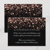 Elegante accommodatie Roos Gold Midnight Glam Briefkaart (Voorkant / Achterkant)