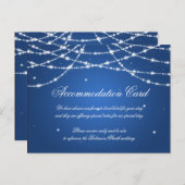 Elegante accommodatie Sparkling String Blauw Briefkaart (Voorkant / Achterkant)