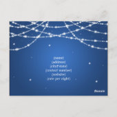 Elegante accommodatie Sparkling String Blauw Briefkaart (Achterkant)