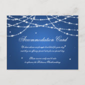 Elegante accommodatie Sparkling String Blauw Briefkaart (Voorkant)