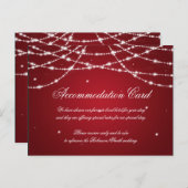 Elegante accommodatie Sparkling String Rood Briefkaart (Voorkant / Achterkant)