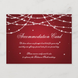 Elegante accommodatie Sparkling String Rood Briefkaart