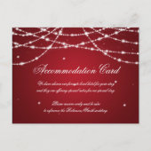 Elegante accommodatie Sparkling String Rood Briefkaart (Voorkant)