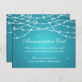 Elegante accommodatie Sparkling String Turquoise Briefkaart (Voorkant / Achterkant)