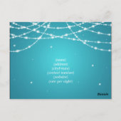Elegante accommodatie Sparkling String Turquoise Briefkaart (Achterkant)