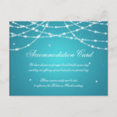 Elegante accommodatie Sparkling String Turquoise Briefkaart (Voorkant)