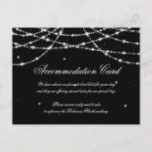 Elegante accommodatie Sparkling String Zwart Briefkaart (Voorkant)