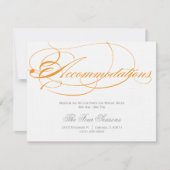 Elegante accommodatie uitnodiging - Orange (Voorkant)
