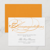 Elegante Accommodatie Uitnodiging - Oranje (Voorkant / Achterkant)